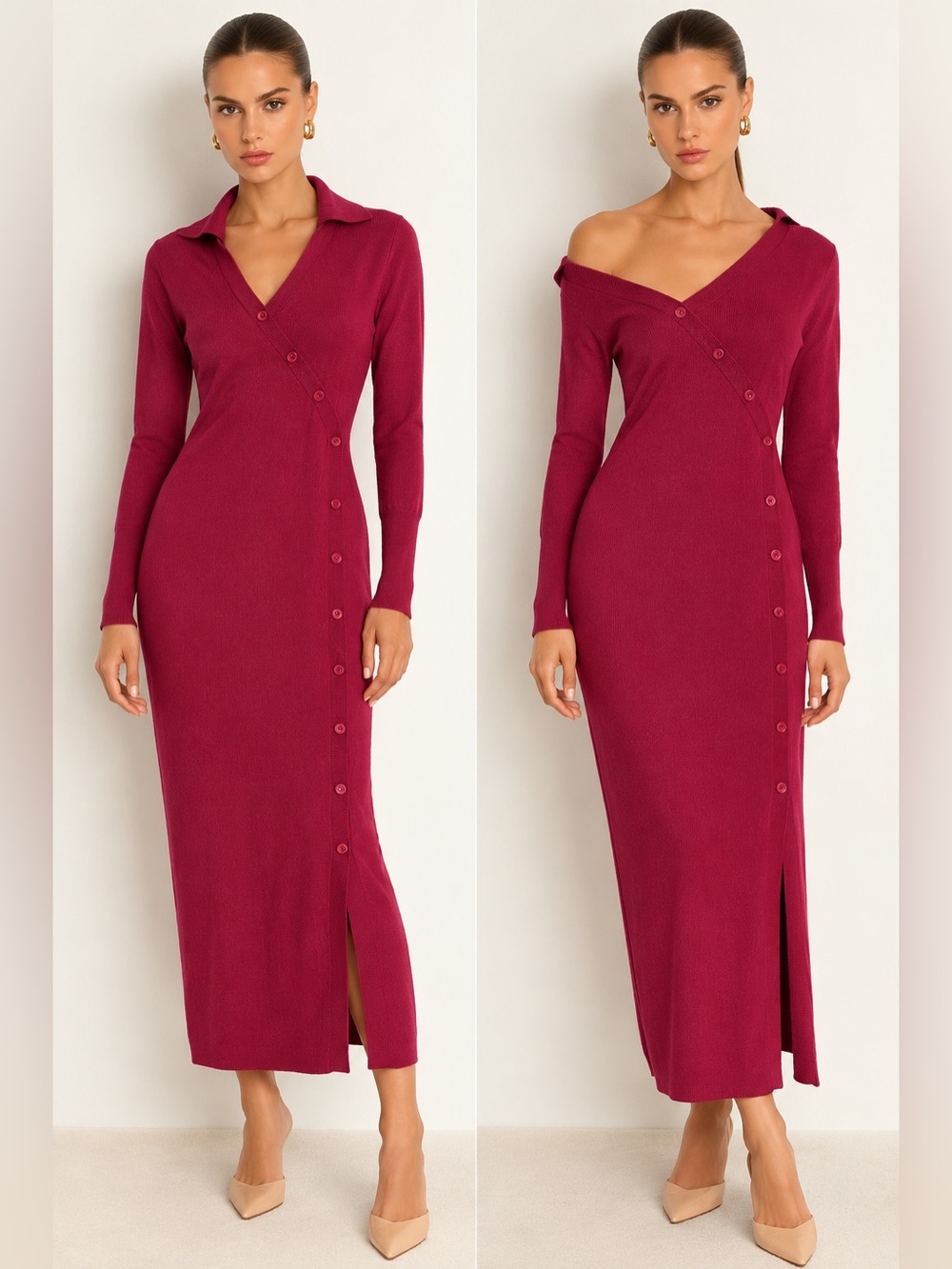 Atoir NWT The Percy Dress Berry 2-in-1 Styling SZ M